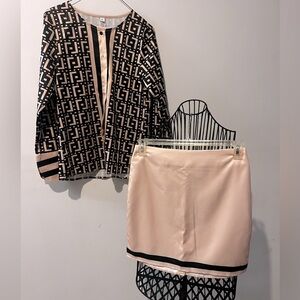 Two-piece skirt set, size Medium.